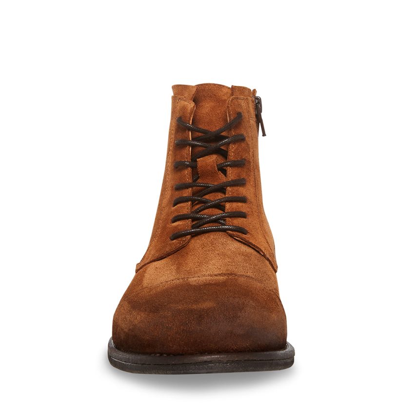 Brown Steve Madden Wells Suede Men's Ankle Boots | PH 094716KS